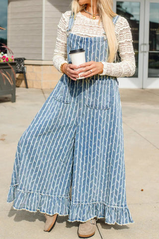 Willow Creek Ruffle Hem Overalls by Luke & Estelle