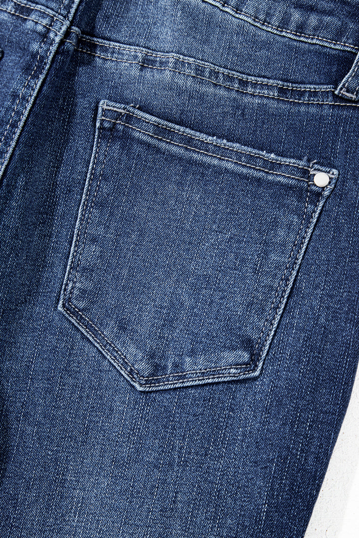 High Noon Vintage Flare Jeans – Raw Hem Denim