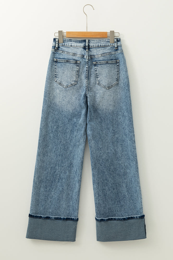 ✨ LUKE & ESTELLE – “The Effortlessly Iconic Cuffed Wide Leg Jeans” ✨