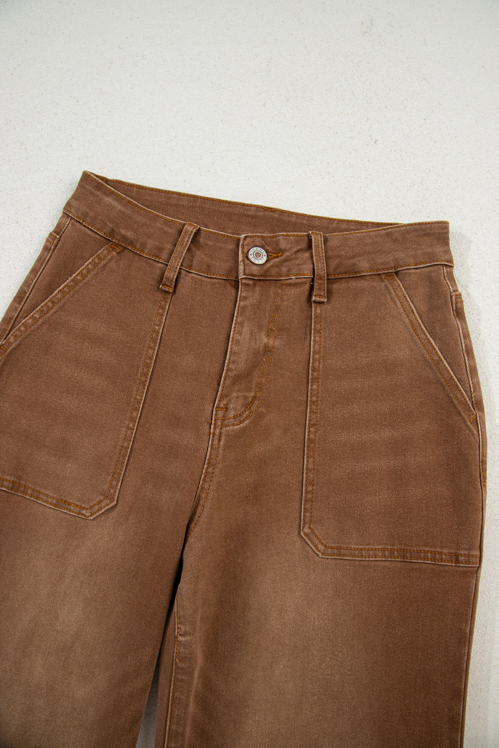 Trailblazer High-Rise Cropped Wide-Leg Jeans – Caramel