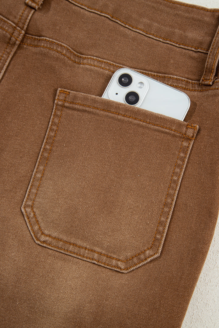 Trailblazer High-Rise Cropped Wide-Leg Jeans – Caramel