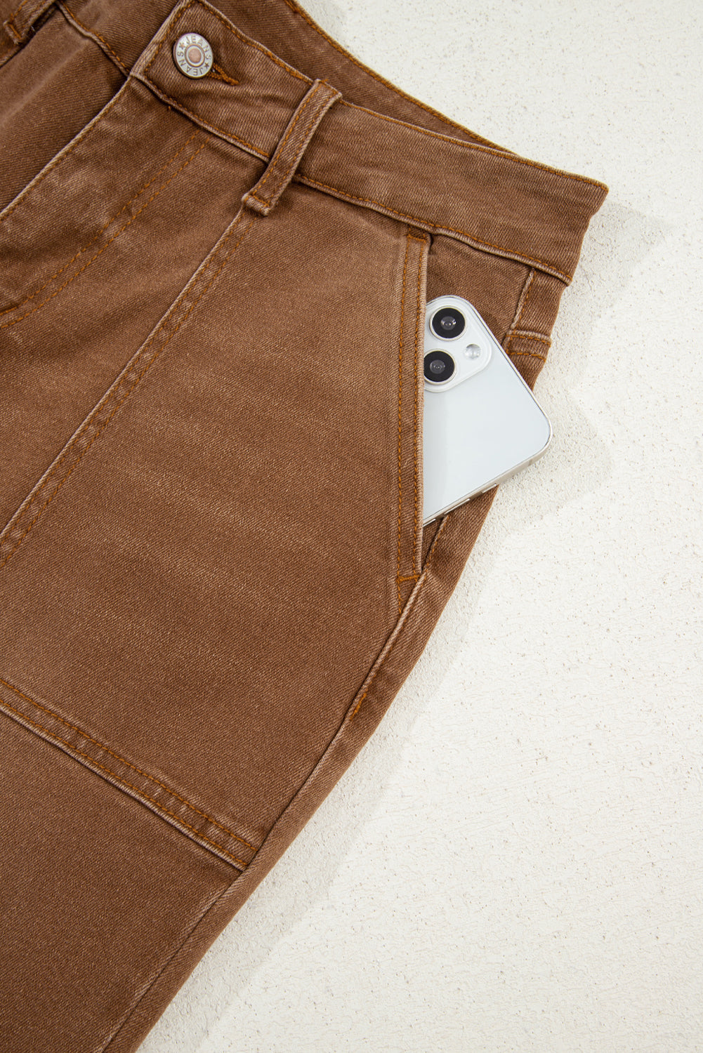 Trailblazer High-Rise Cropped Wide-Leg Jeans – Caramel