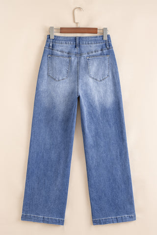 The Iconic Fit Wide Leg Blue Jeans