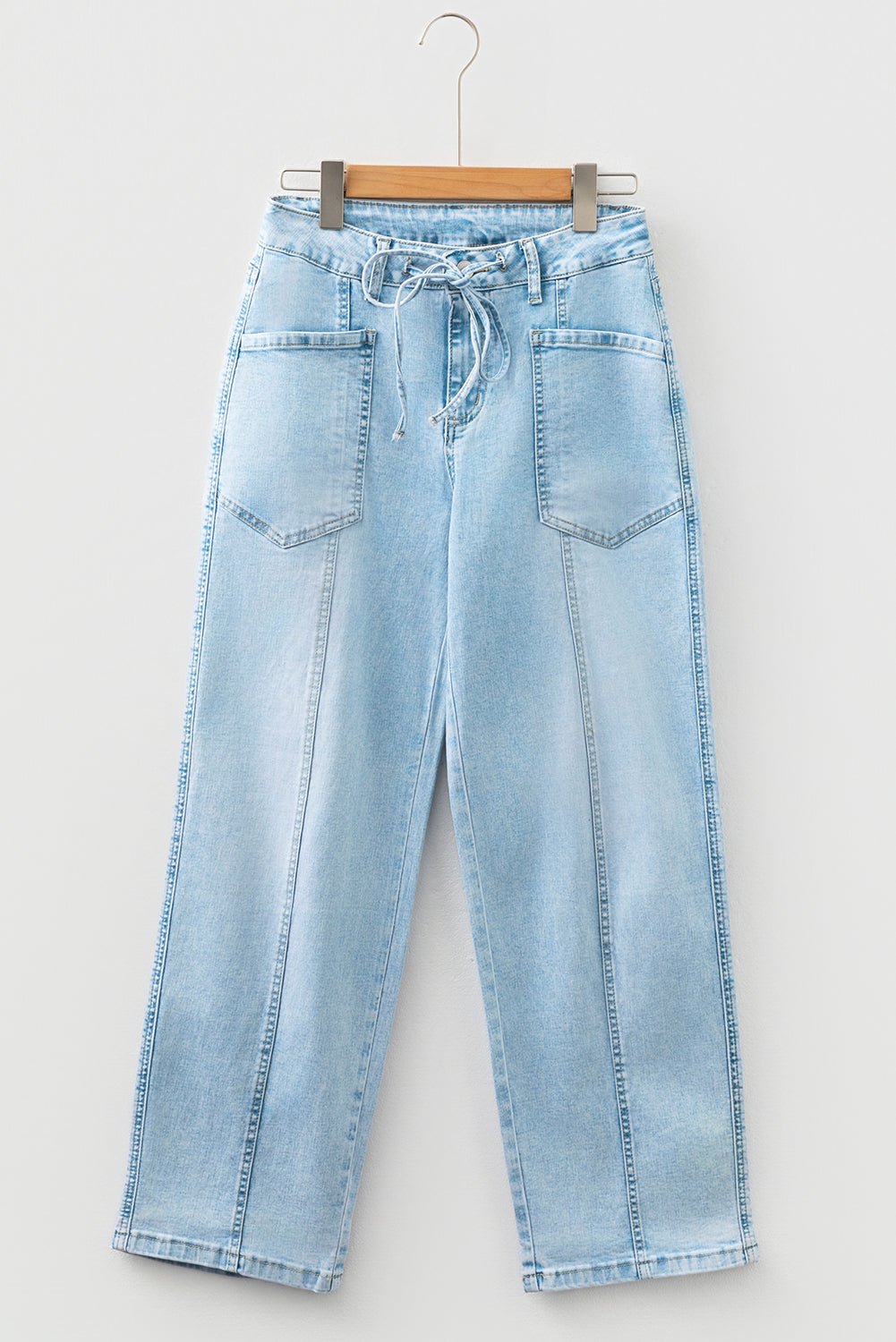 Heartland Drawstring Utility Jeans – Light Wash