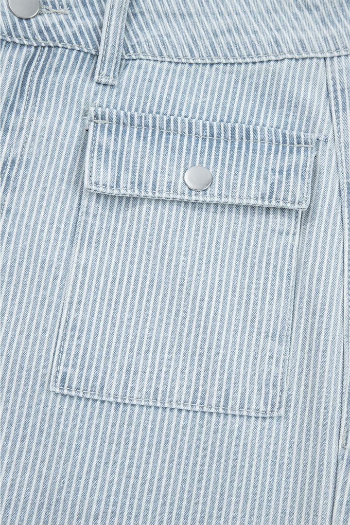 Main Street Pinstripe Wide-Leg Jeans