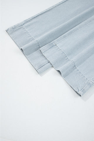 Main Street Pinstripe Wide-Leg Jeans