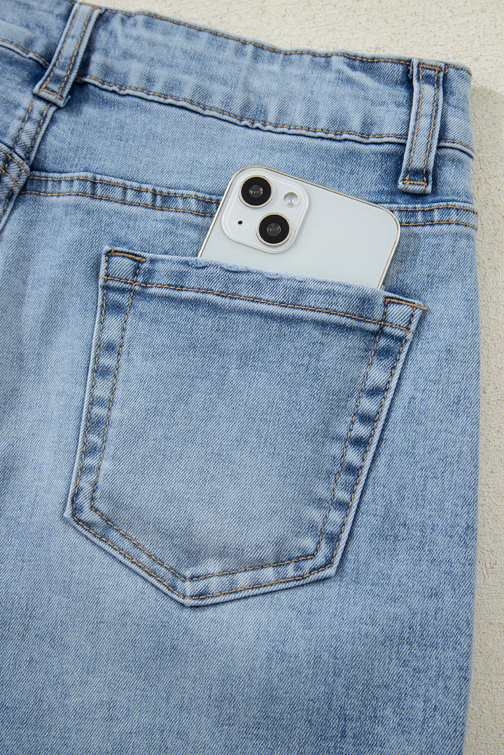 Luke & Estelle “Weekend Luxe” Wide Leg Denim Pants