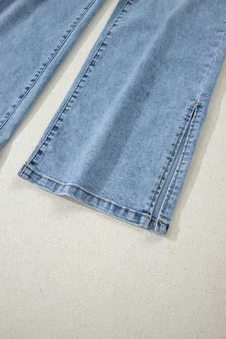 Luke & Estelle “Weekend Luxe” Wide Leg Denim Pants