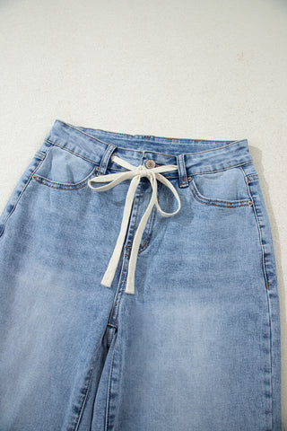 Luke & Estelle “Weekend Luxe” Wide Leg Denim Pants