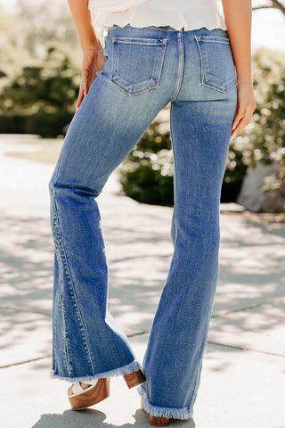 Luke & Estelle Skyline Split-Hem Flare Jeans