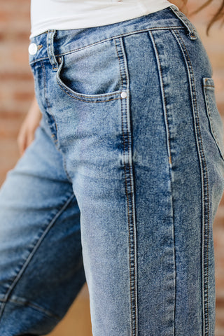 Luke & Estelle Sunday Drive Seamed Straight Leg Jeans