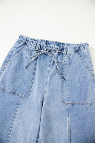 Easy Tide Drawstring Denim Pants by Luke & Estelle