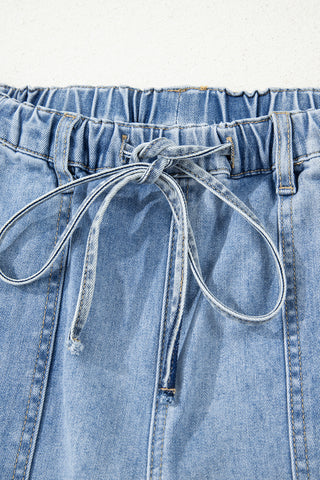 Easy Tide Drawstring Denim Pants by Luke & Estelle