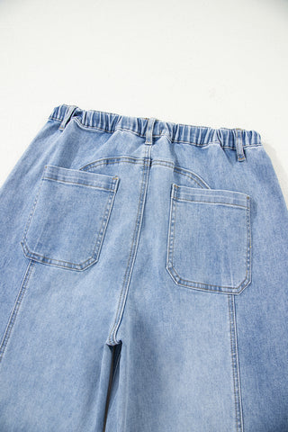 Easy Tide Drawstring Denim Pants by Luke & Estelle