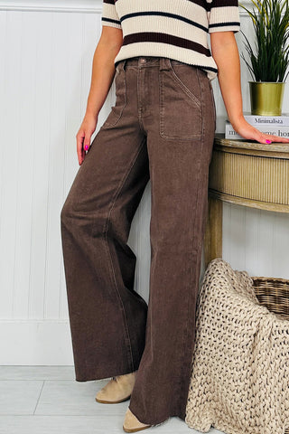 Luke & Estelle “Espresso Elegance” Wide Leg Jeans ☕️✨