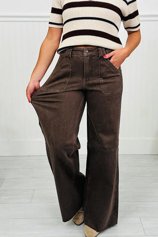 Luke & Estelle “Espresso Elegance” Wide Leg Jeans ☕️✨