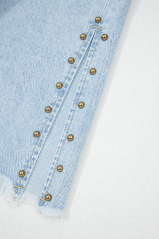 Luke & Estelle -The Uptown Studded Wide Leg Denim
