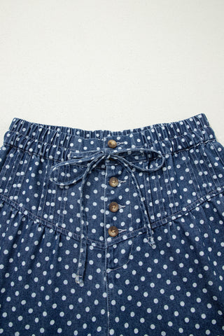 Luke & Estelle Penny Dot Pleated Wide Leg Jeans