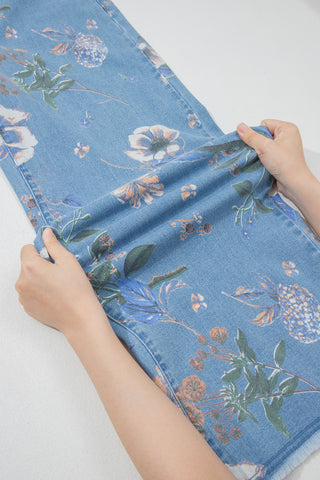 Luke & Estelle Garden Muse Floral Wide-Leg Jeans