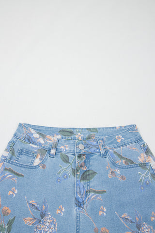 Luke & Estelle Garden Muse Floral Wide-Leg Jeans