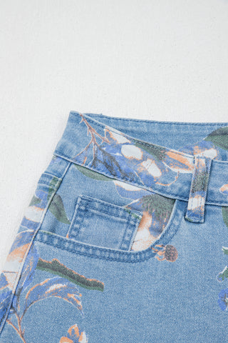 Luke & Estelle Garden Muse Floral Wide-Leg Jeans