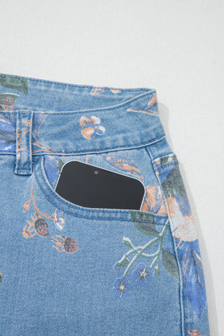 Luke & Estelle Garden Muse Floral Wide-Leg Jeans