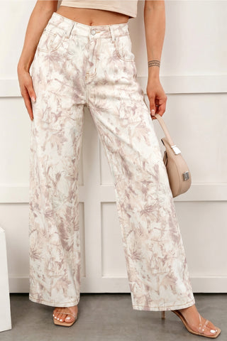 Luke & Estelle Desert Haze Camo Wide-Leg Jeans