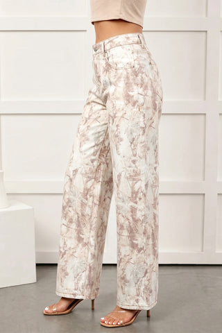 Luke & Estelle Desert Haze Camo Wide-Leg Jeans