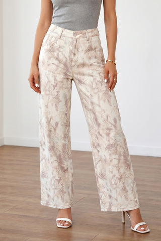 Luke & Estelle Desert Haze Camo Wide-Leg Jeans