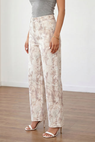 Luke & Estelle Desert Haze Camo Wide-Leg Jeans