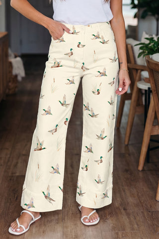 Mallard Meadow Cuffed Wide Leg Jeans