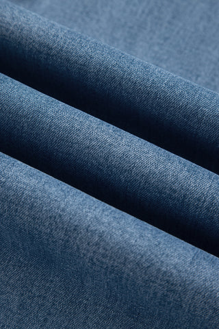 Twilight Wash Rivet Side Seam Straight Leg Jeans