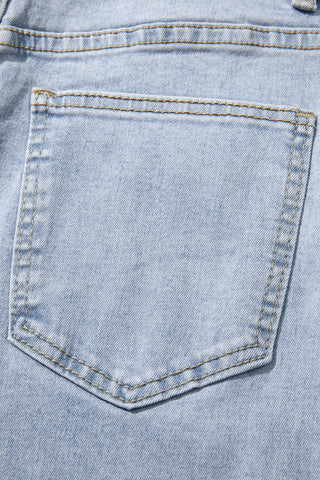 Chantilly Lace Trim Wide Leg Jeans