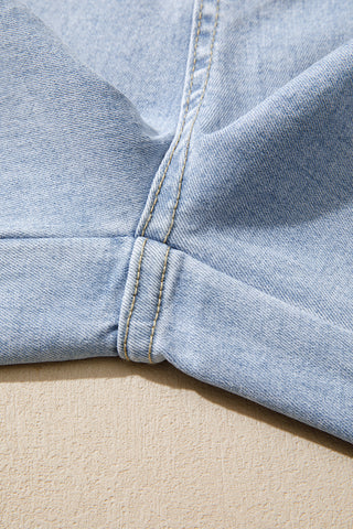 Chantilly Lace Trim Wide Leg Jeans