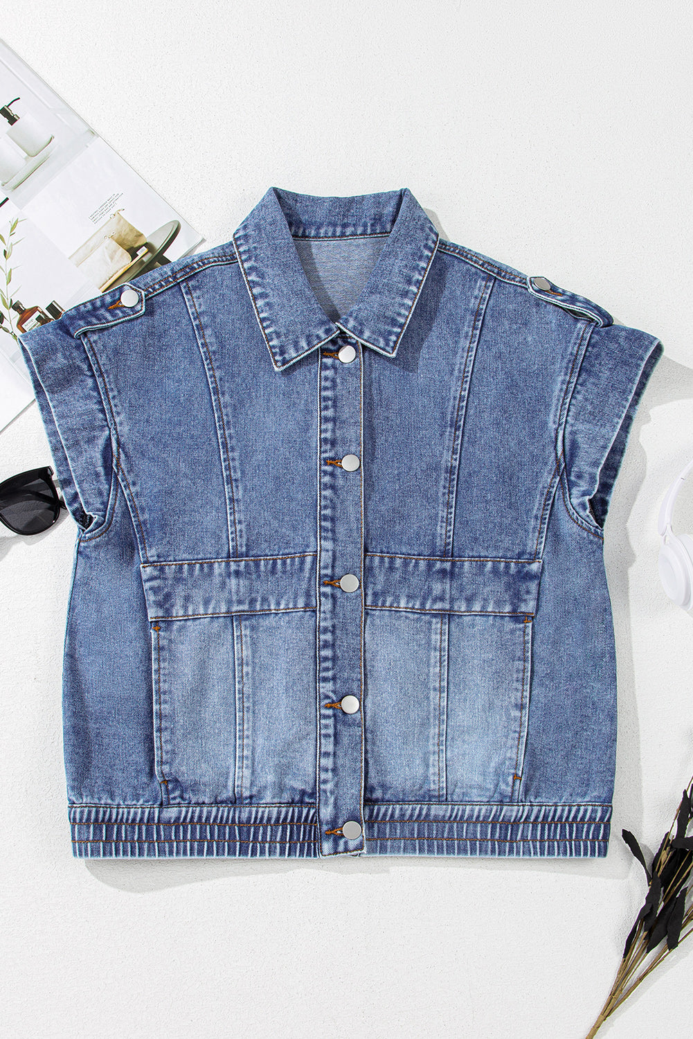 ⭐ Luke & Estelle “Denim Dream” Sleeveless Jacket – BHB Boutique EXCLUSIVE ⭐
