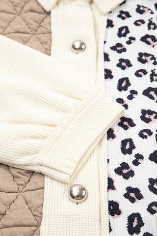 Luke & Estelle “Caffeine & Confidence” Quilted Leopard Patch Shacket – BHB Boutique Exclusive ☕🐆