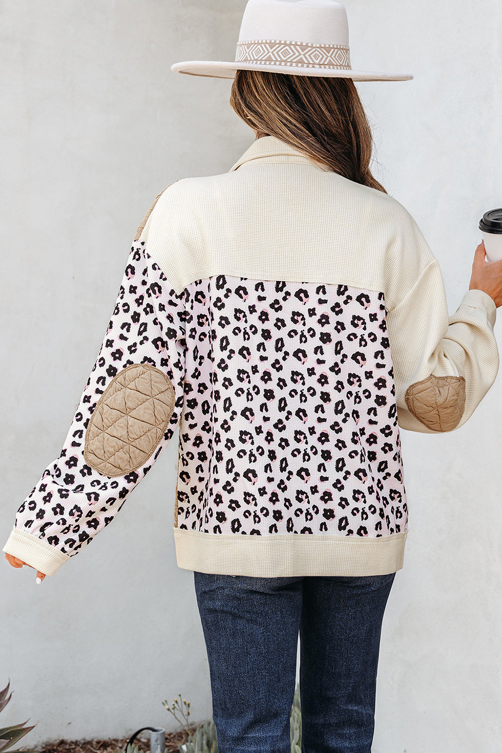 Luke & Estelle “Caffeine & Confidence” Quilted Leopard Patch Shacket – BHB Boutique Exclusive ☕🐆
