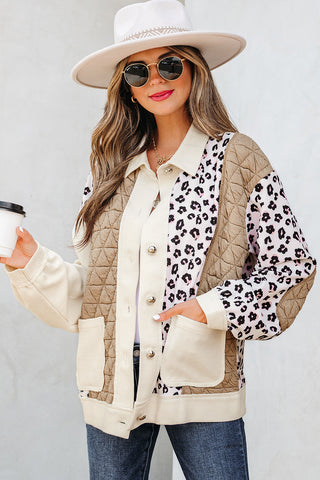 Luke & Estelle “Caffeine & Confidence” Quilted Leopard Patch Shacket – BHB Boutique Exclusive ☕🐆