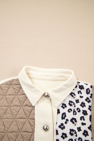 Luke & Estelle “Caffeine & Confidence” Quilted Leopard Patch Shacket – BHB Boutique Exclusive ☕🐆