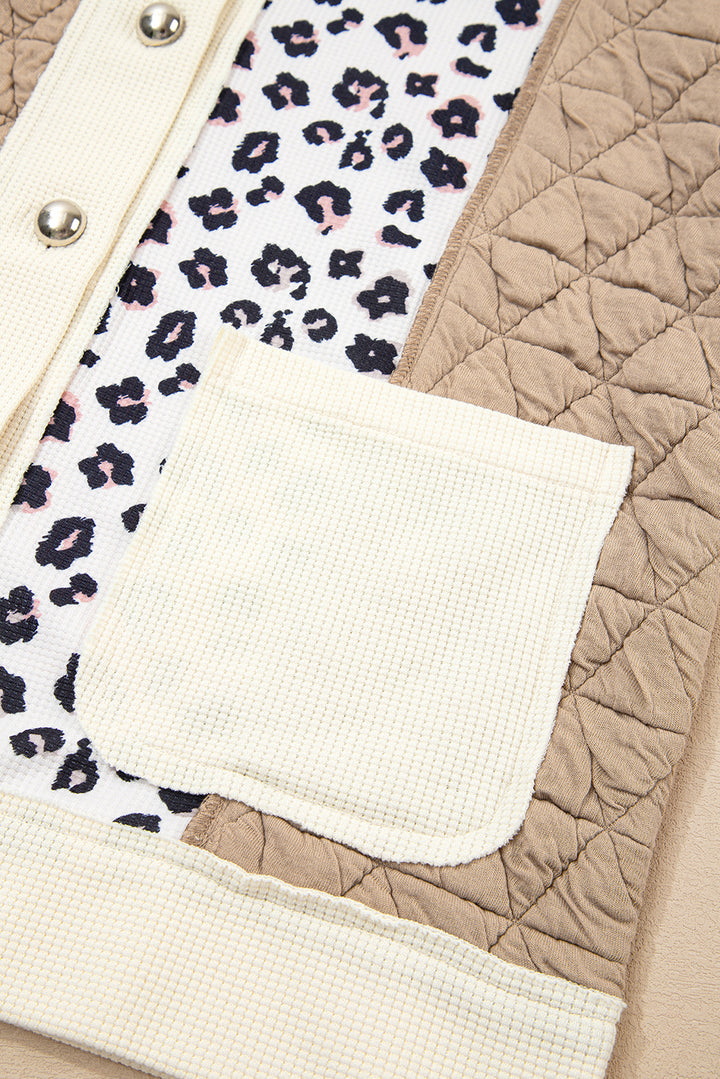 Luke & Estelle “Caffeine & Confidence” Quilted Leopard Patch Shacket – BHB Boutique Exclusive ☕🐆