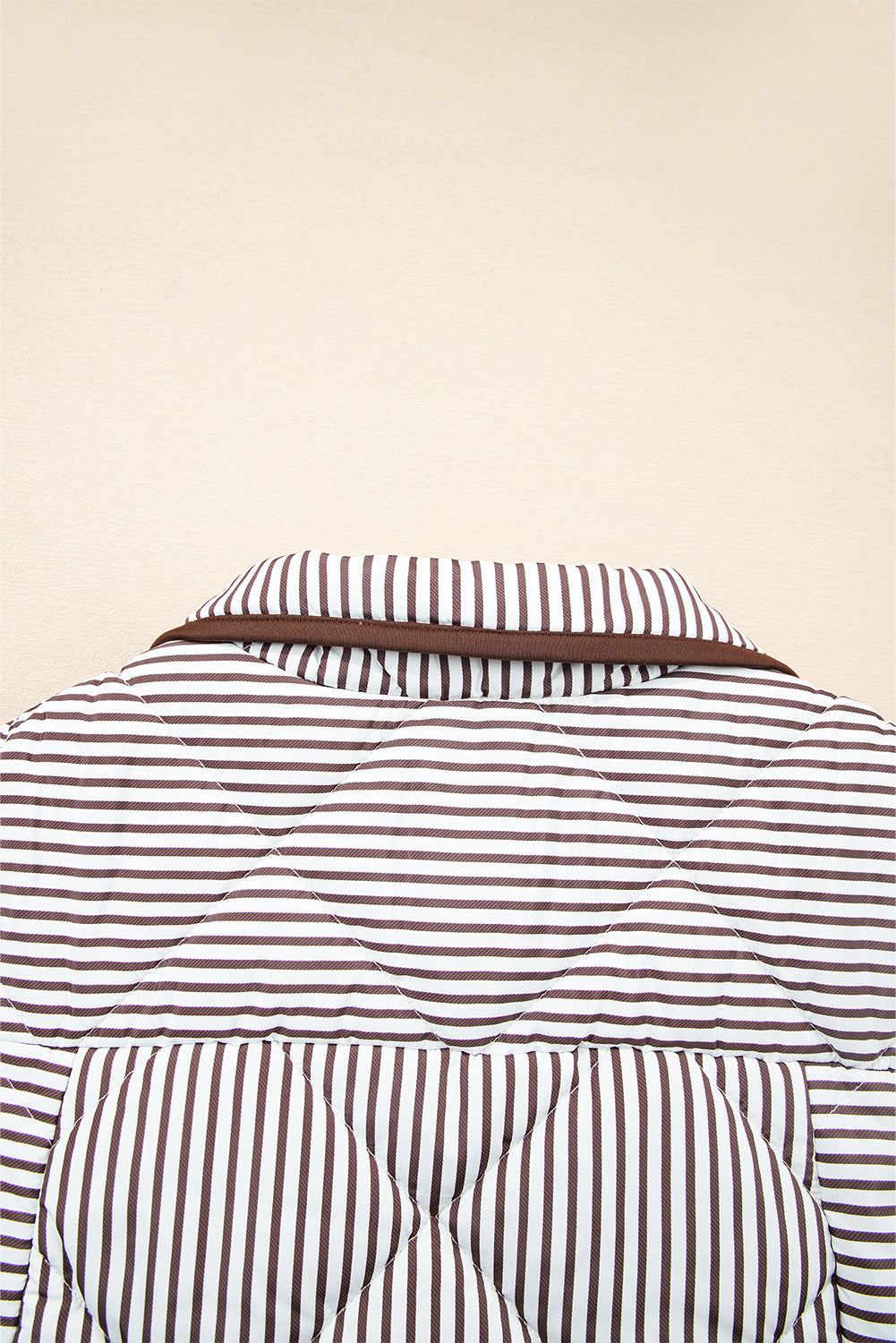 ⚡️ Stripe Right Quilted Vest — Cocoa & Cream Edition