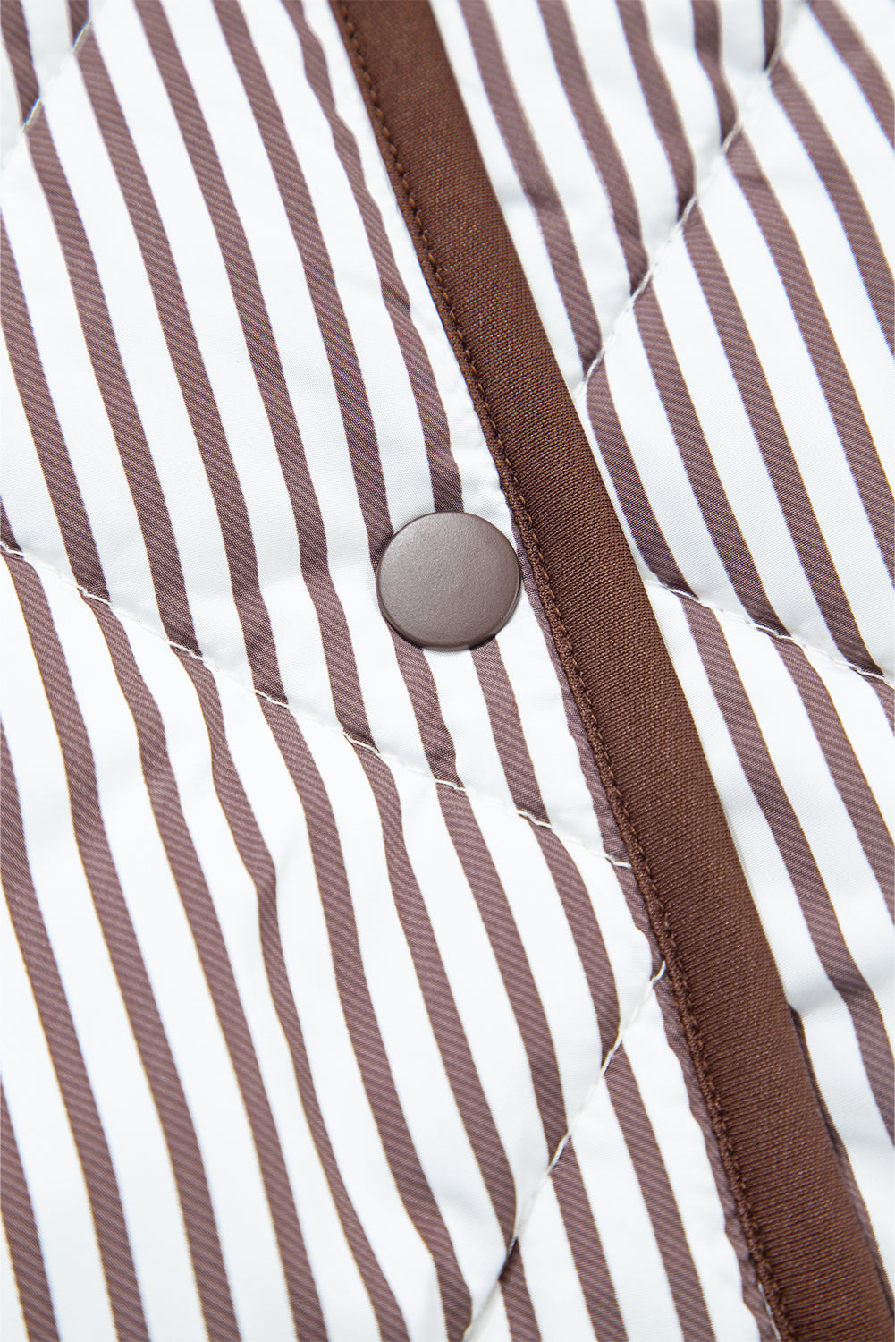 ⚡️ Stripe Right Quilted Vest — Cocoa & Cream Edition
