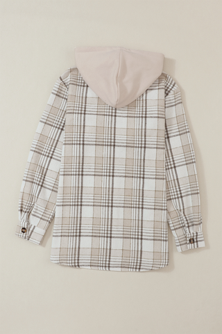 Trailblazer Neutral Plaid Hooded Shacket 🤎🧥