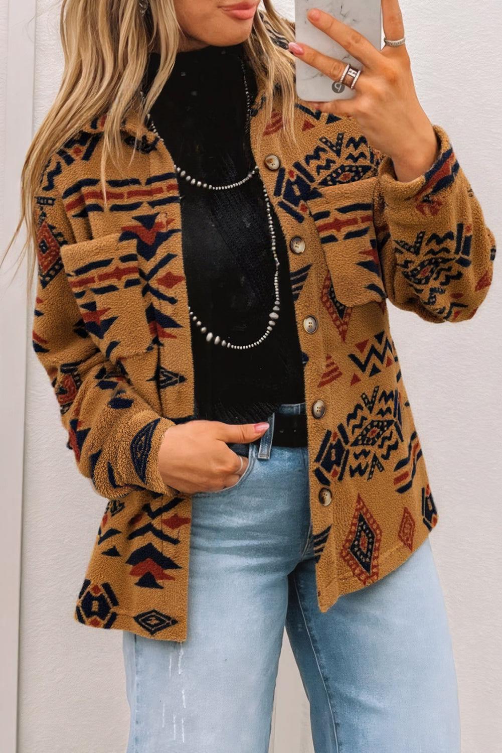 Canyon Fireside Aztec Sherpa Shacket 🔥❄️