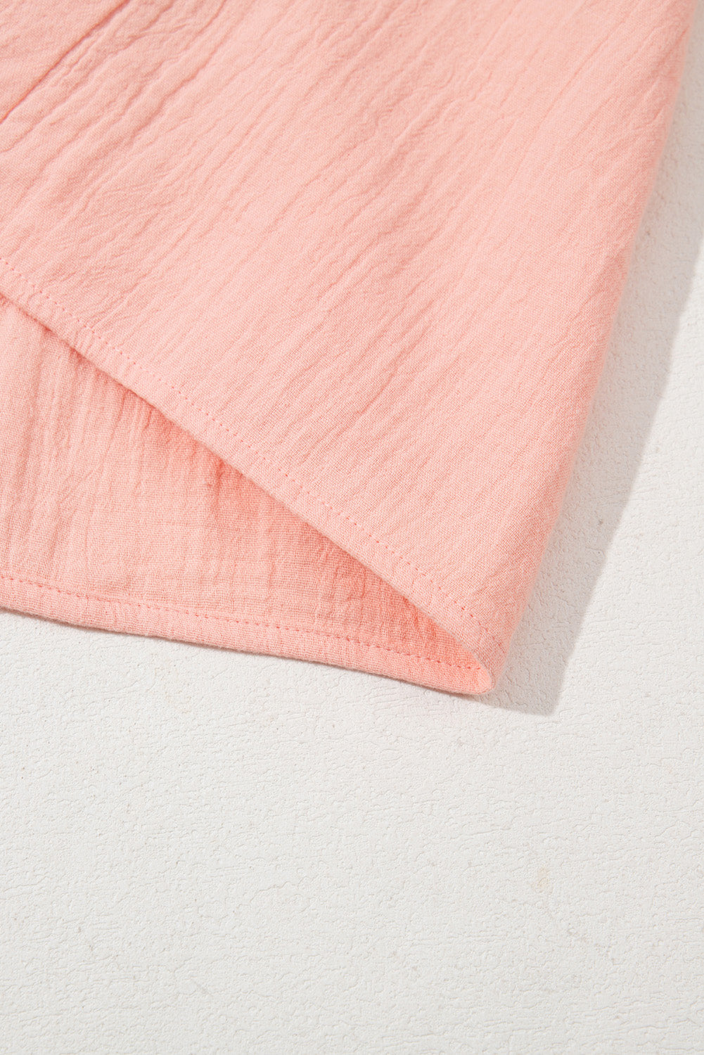 PLUS SIZE✨Sweet Breeze Gauze Peplum Top – Blush