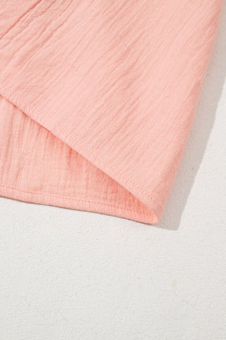 PLUS SIZE✨Sweet Breeze Gauze Peplum Top – Blush