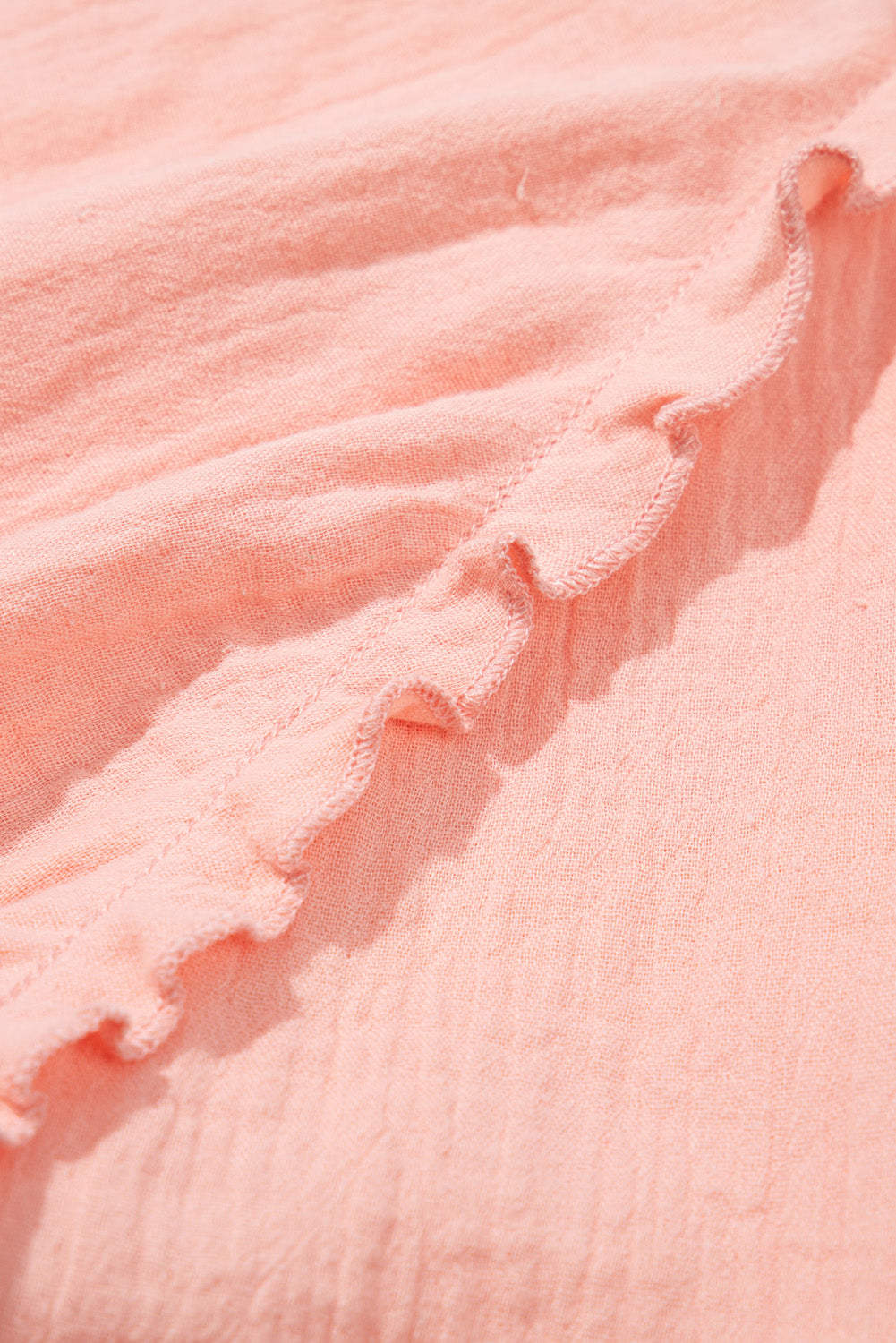 PLUS SIZE✨Sweet Breeze Gauze Peplum Top – Blush