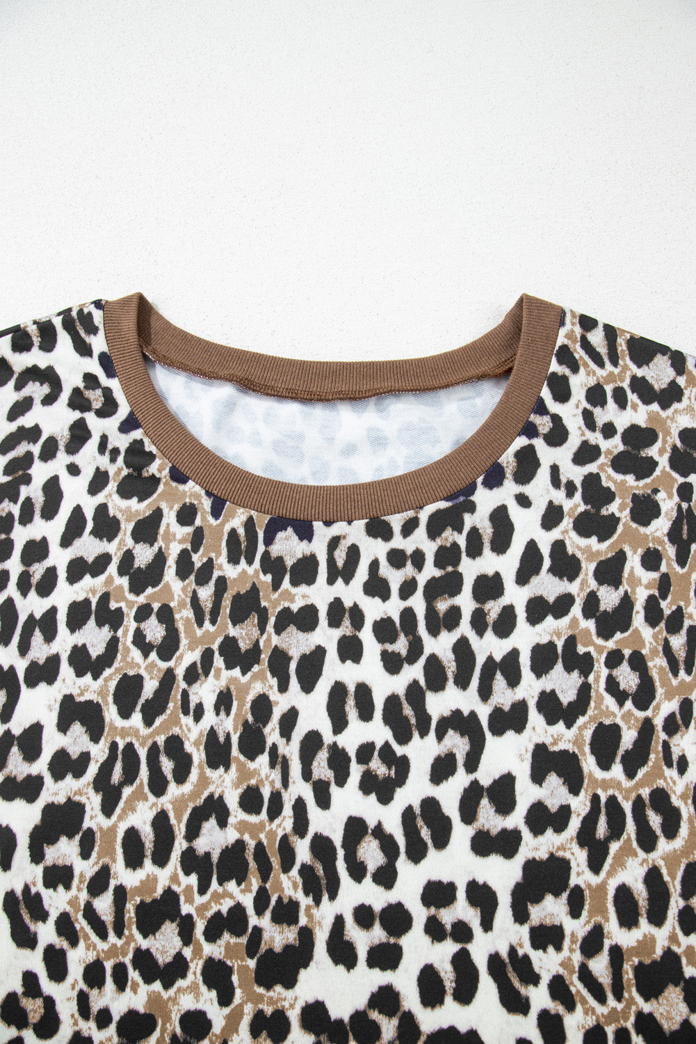 PLUS SIZE✨Wild Instinct Rib-Trim Leopard Top 🐆