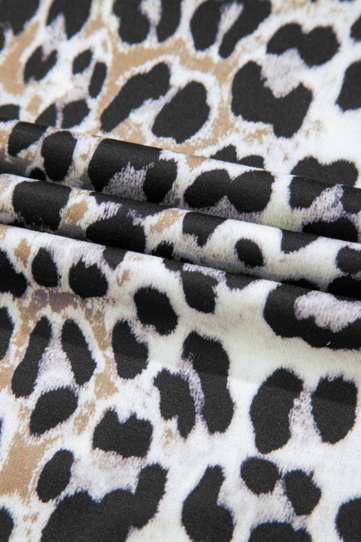 PLUS SIZE✨Wild Instinct Rib-Trim Leopard Top 🐆