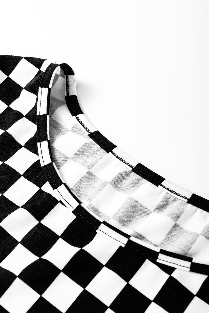PLUS SIZE✨🏁 Photo Finish Checkerboard Oversized Tee